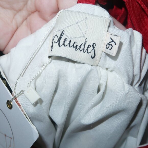 NWT Pleiades Designs Red White Blue Linen Shortie Vintage Stripe Dress size 5 9 - Picture 9 of 9